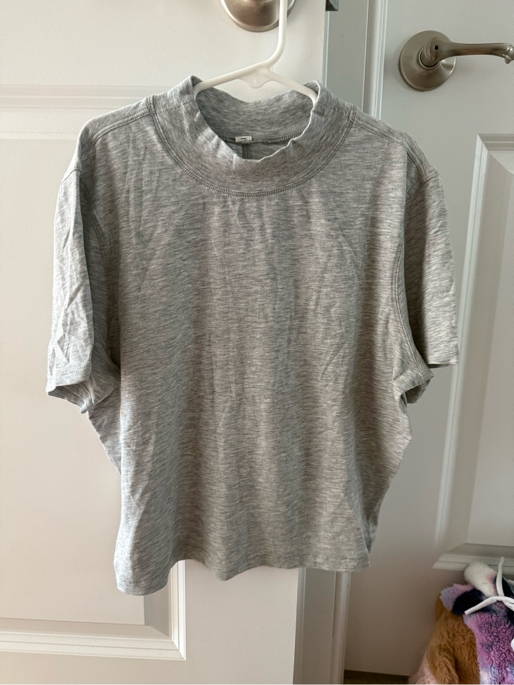 lululemon athletica Light Heather Grey Short-Sleeve Mock Neck Tee
